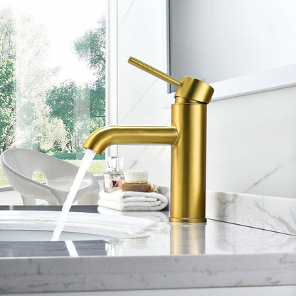 Altair Tubize Brushed Gold Single-Handle Single-Hole Sink Faucet