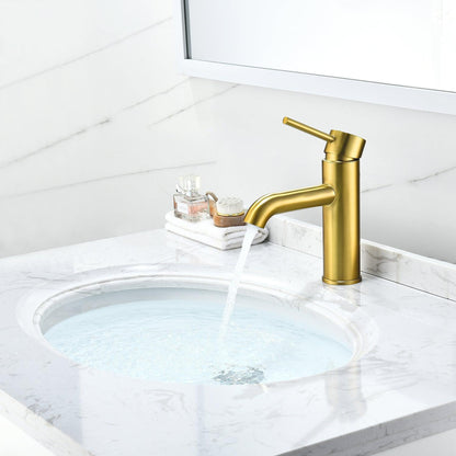 Altair Tubize Brushed Gold Single-Handle Single-Hole Sink Faucet