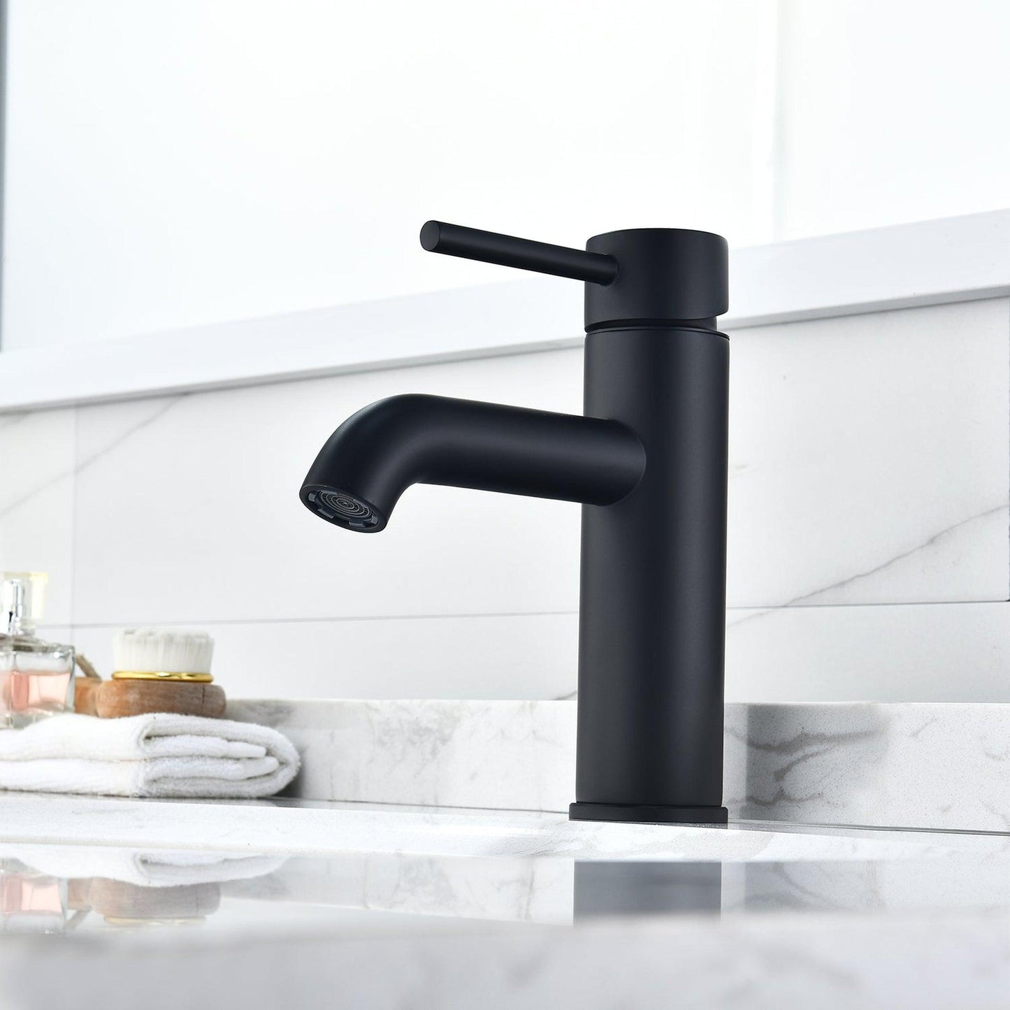 Altair Tubize Matte Black Single-Handle Single-Hole Sink Faucet