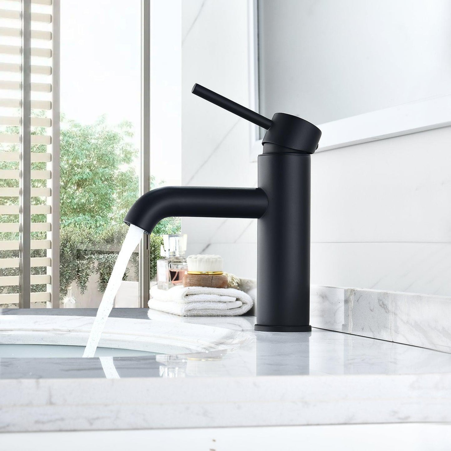 Altair Tubize Matte Black Single-Handle Single-Hole Sink Faucet