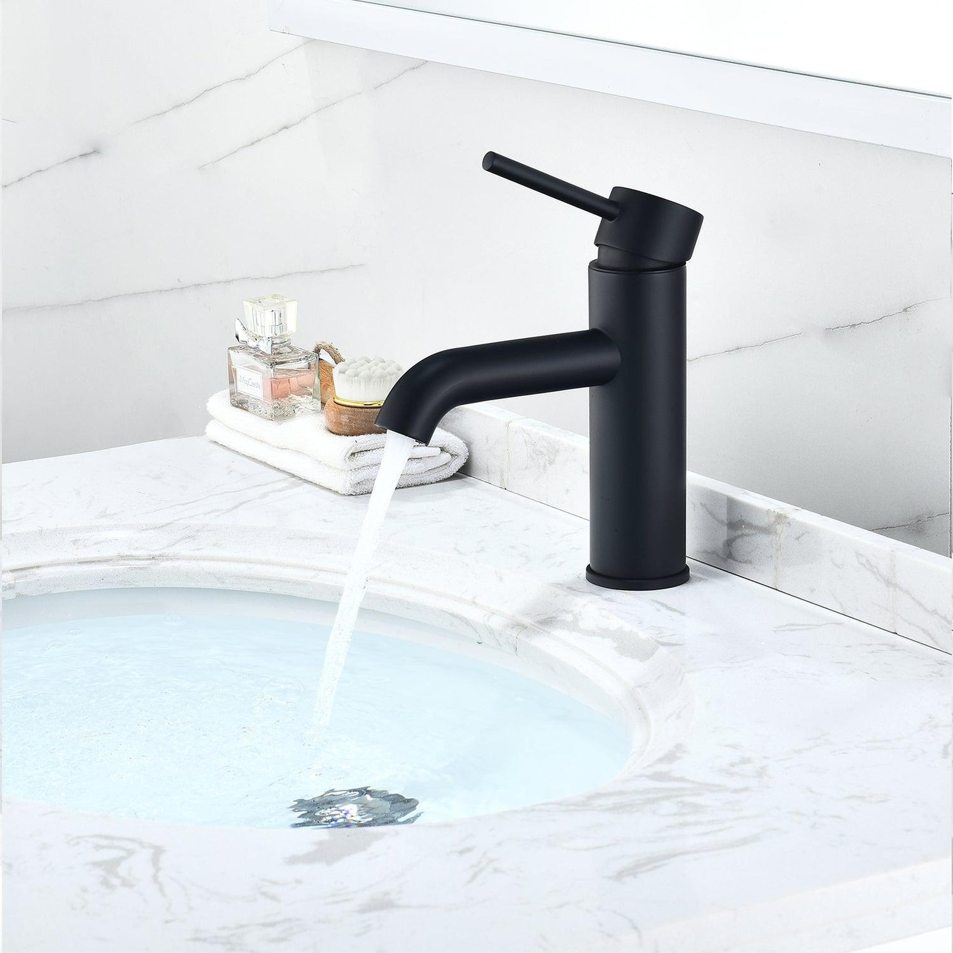 Altair Tubize Matte Black Single-Handle Single-Hole Sink Faucet