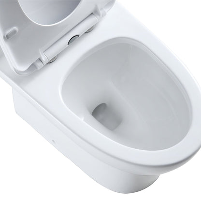 Altair Veronoa Elongated White Ceramic Dual Flush One-Piece Toilet With Seat