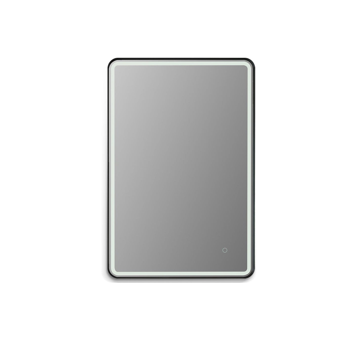 Altair Viaggi 24" Rectangle Matte Black Wall-Mounted LED Mirror