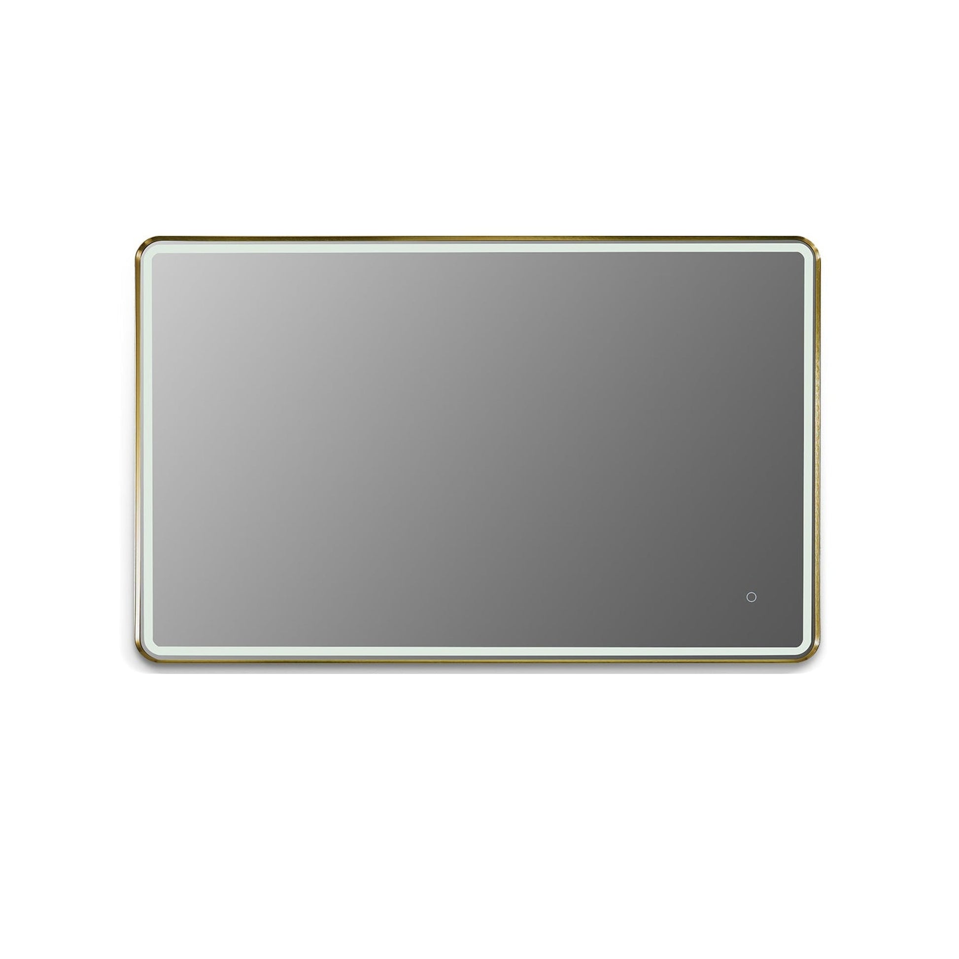 Altair Viaggi 48" Rectangle Brushed Gold Wall-Mounted LED Mirror