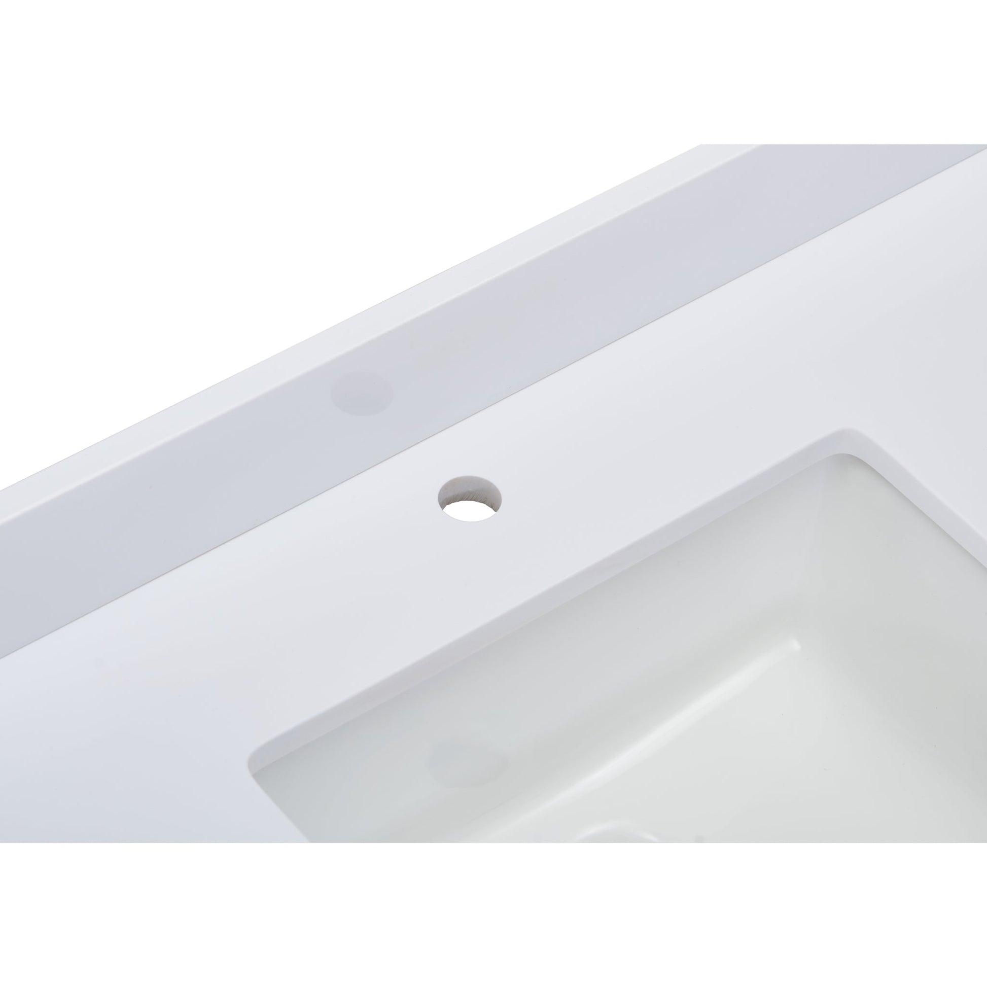 Altair Viterbo 61" x 22" Snow White Composite Stone Bathroom Vanity Top With White SInk