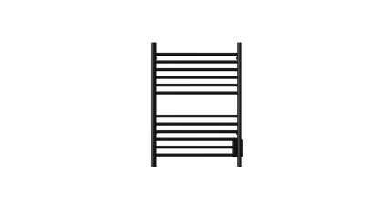 Amba Cape 2332 12-Straight Bar Hardwired Matte Black Towel Warmer