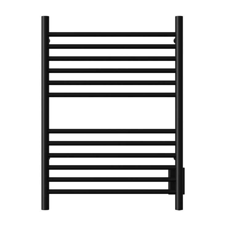 Amba Cape 2332 12-Straight Bar Hardwired Matte Black Towel Warmer