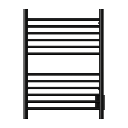 Amba Cape 2332 12-Straight Bar Hardwired Matte Black Towel Warmer