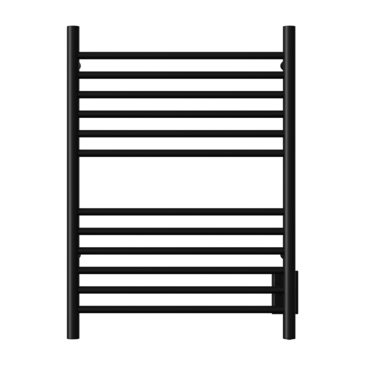 Amba Cape 2332 12-Straight Bar Hardwired Matte Black Towel Warmer