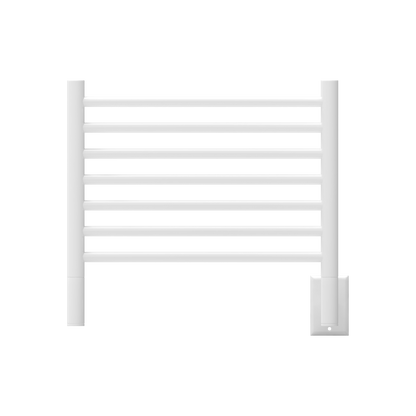 Amba Jeeves H Curved 7-Bar White Finish Hardwired Towel Warmer