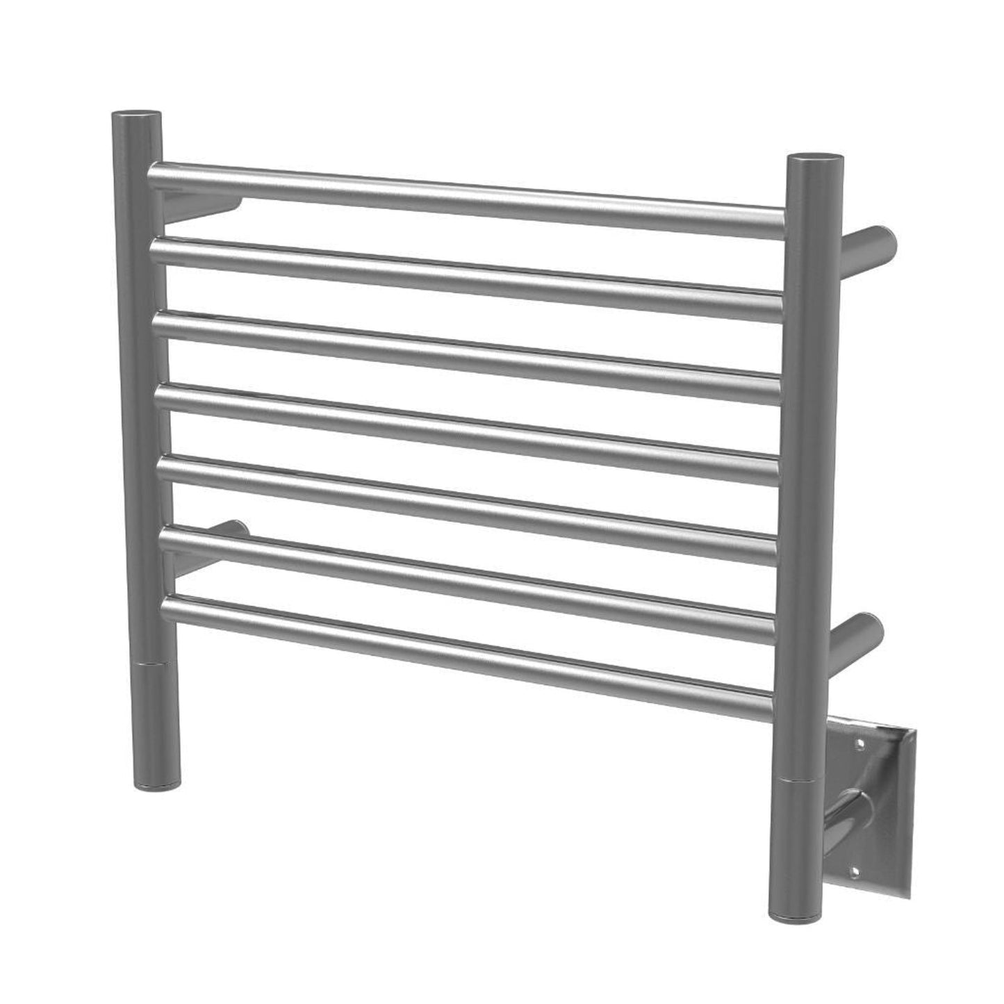 Amba Jeeves H Straight 7-Bar Brushed Stainless Steel Finish Hardwired Towel Warmer