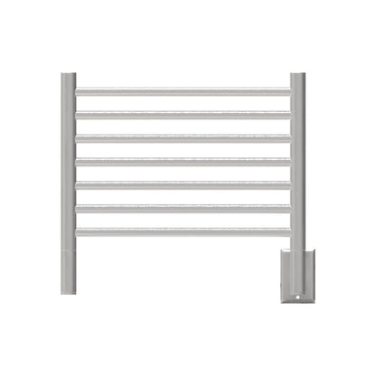 Amba Jeeves H Straight 7-Bar Brushed Stainless Steel Finish Hardwired Towel Warmer