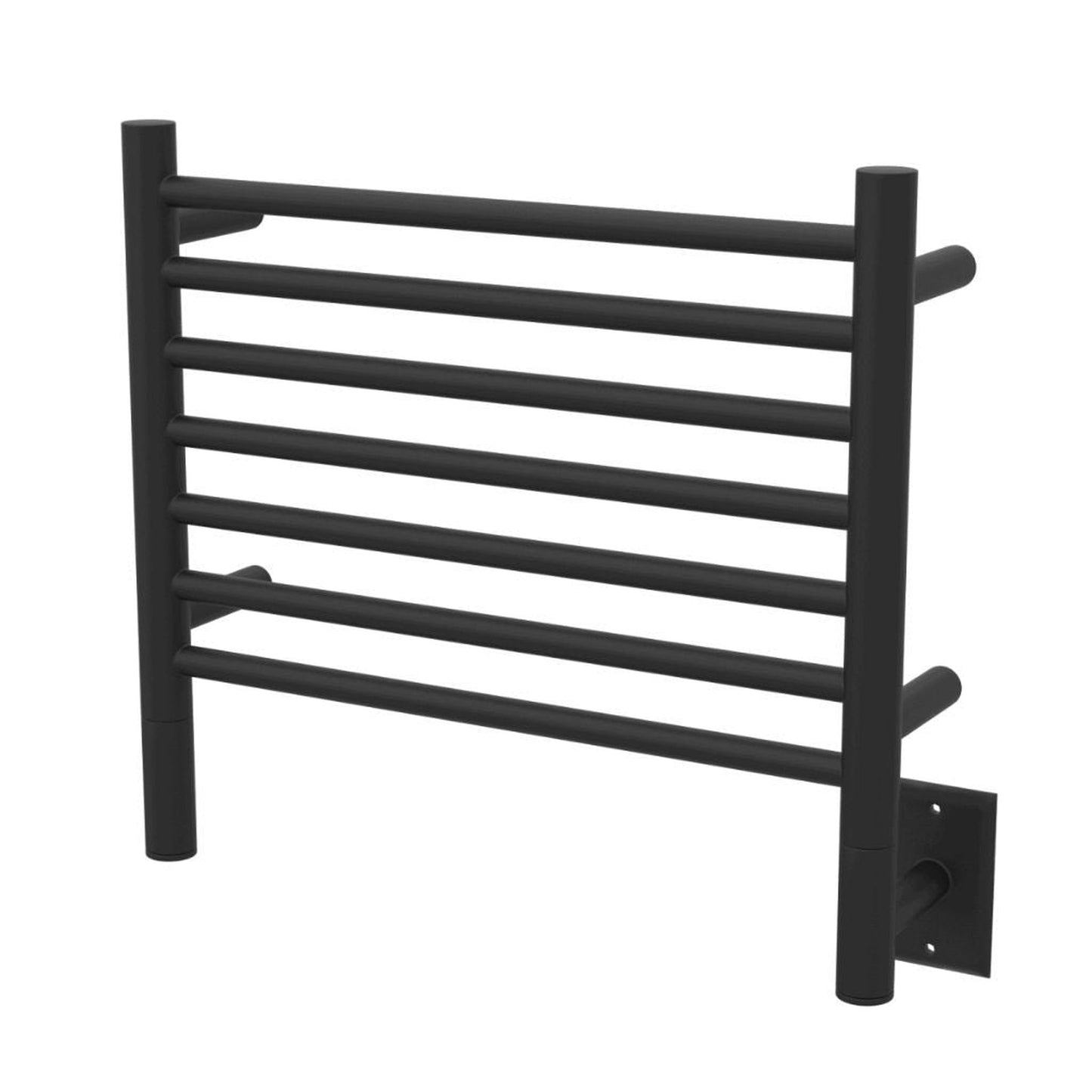 Amba Jeeves H Straight 7-Bar Matte Black Finish Hardwired Towel Warmer