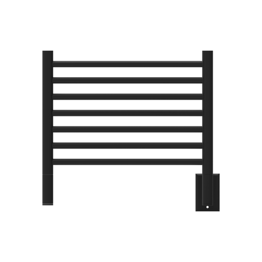 Amba Jeeves H Straight 7-Bar Matte Black Finish Hardwired Towel Warmer