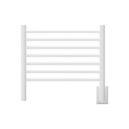 Amba Jeeves H Straight 7-Bar White Finish Hardwired Towel Warmer