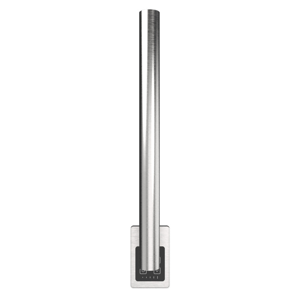 Amba Modello I Round 20" Hardwired Single Bar Brushed Stainless Steel Towel Warmer