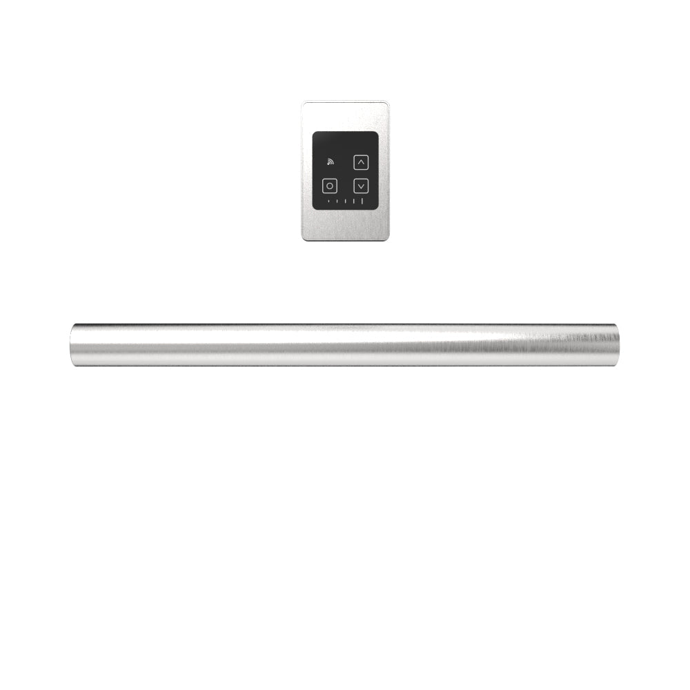 Amba Modello I Round 20" Hardwired Single Bar Brushed Stainless Steel Towel Warmer