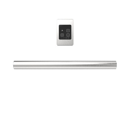 Amba Modello I Round 20" Hardwired Single Bar Brushed Stainless Steel Towel Warmer