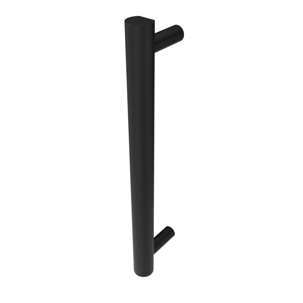 Amba Modello I Round 20" Hardwired Single Bar Matte Black Towel Warmer