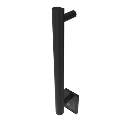 Amba Modello I Round 20" Hardwired Single Bar Matte Black Towel Warmer