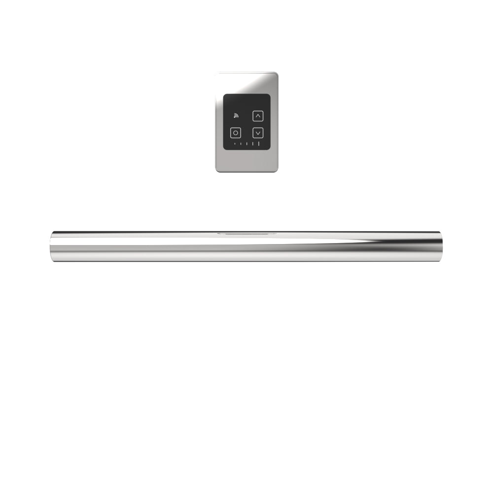 Amba Modello I Round 20" Hardwired Single Bar Polished Stainless Steel Towel Warmer