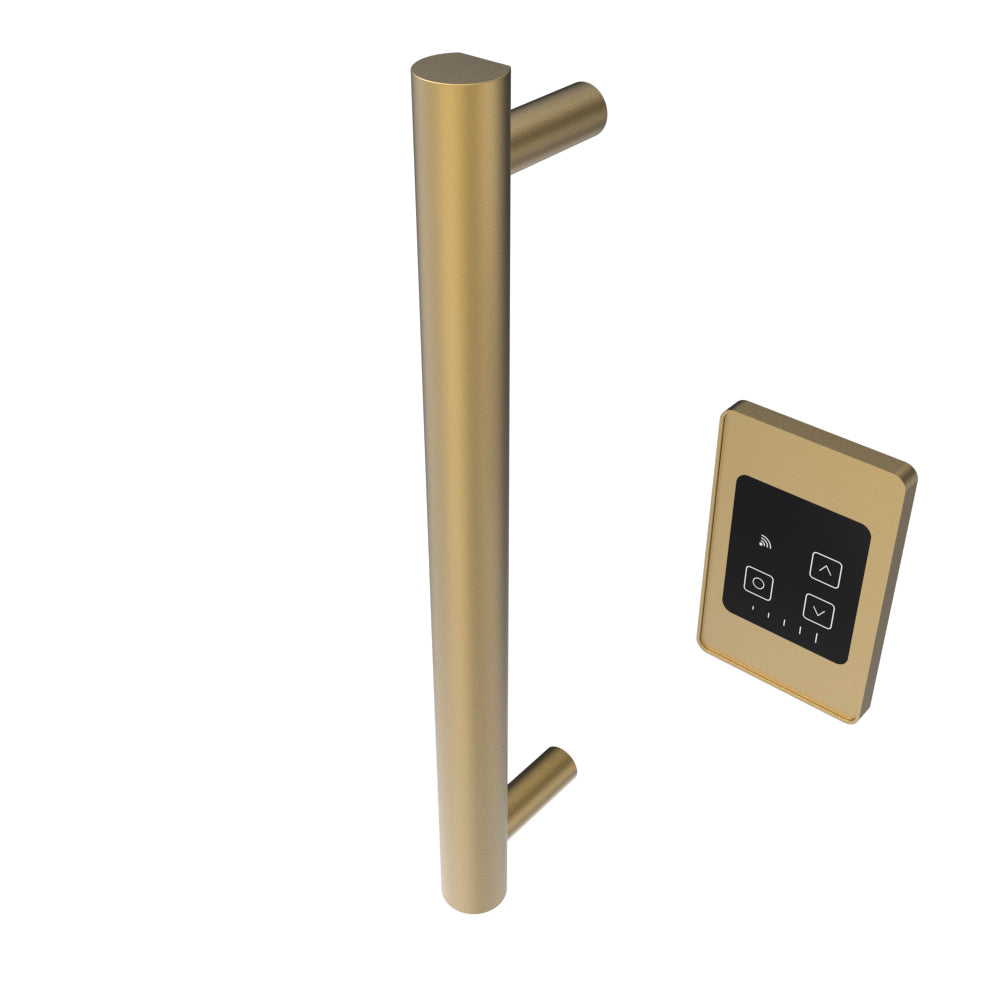 Amba Modello I Round 20" Hardwired Single Bar Satin Brass Towel Warmer