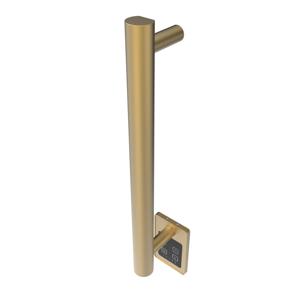 Amba Modello I Round 20" Hardwired Single Bar Satin Brass Towel Warmer