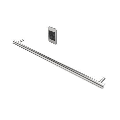 Amba Modello I Round 40" Hardwired Single Bar Brushed Stainless Steel Towel Warmer