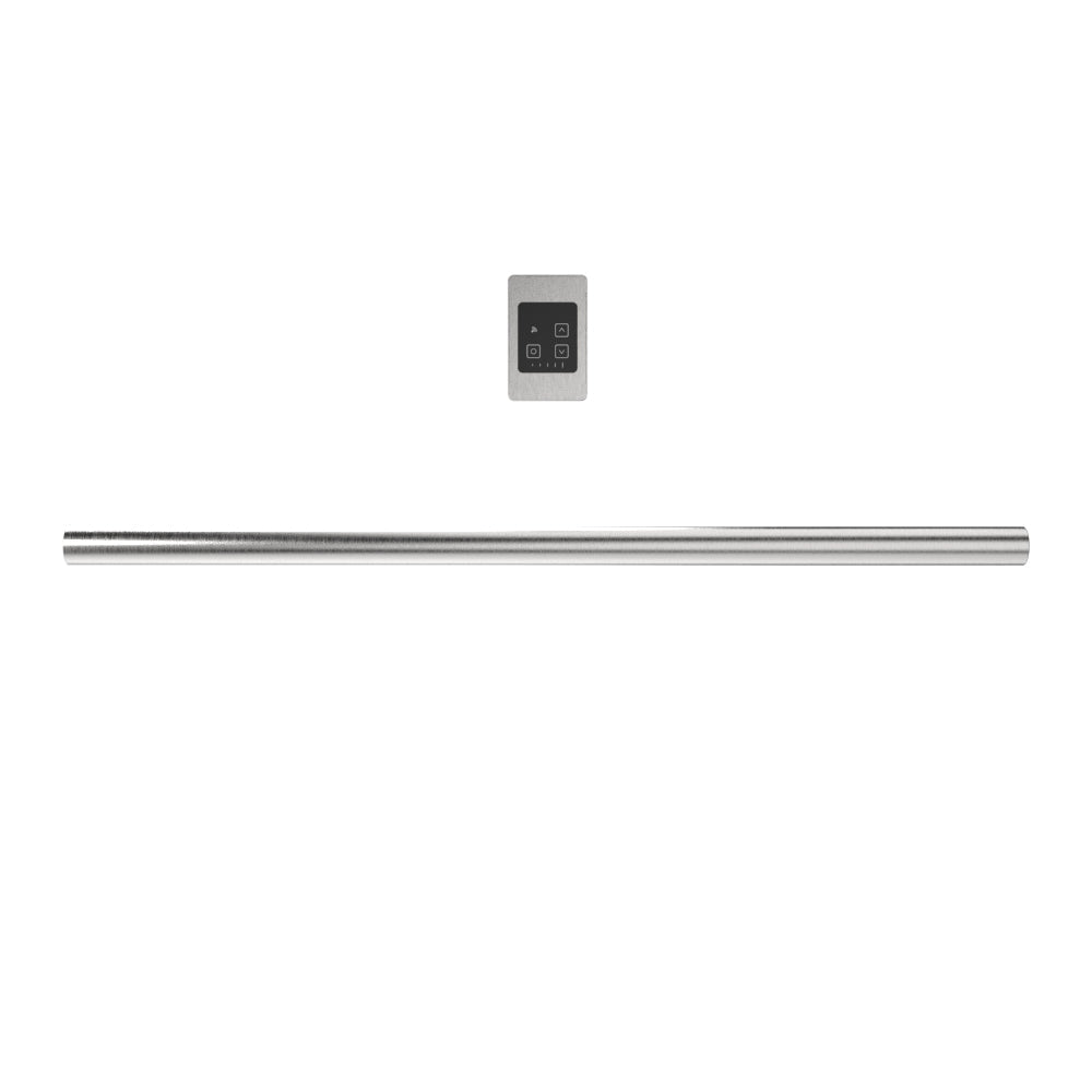 Amba Modello I Round 40" Hardwired Single Bar Brushed Stainless Steel Towel Warmer