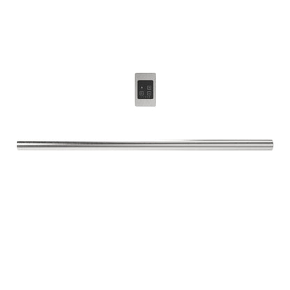 Amba Modello I Round 40" Hardwired Single Bar Brushed Stainless Steel Towel Warmer