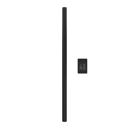 Amba Modello I Round 40" Hardwired Single Bar Matte Black Towel Warmer