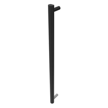 Amba Modello I Round 40" Hardwired Single Bar Matte Black Towel Warmer