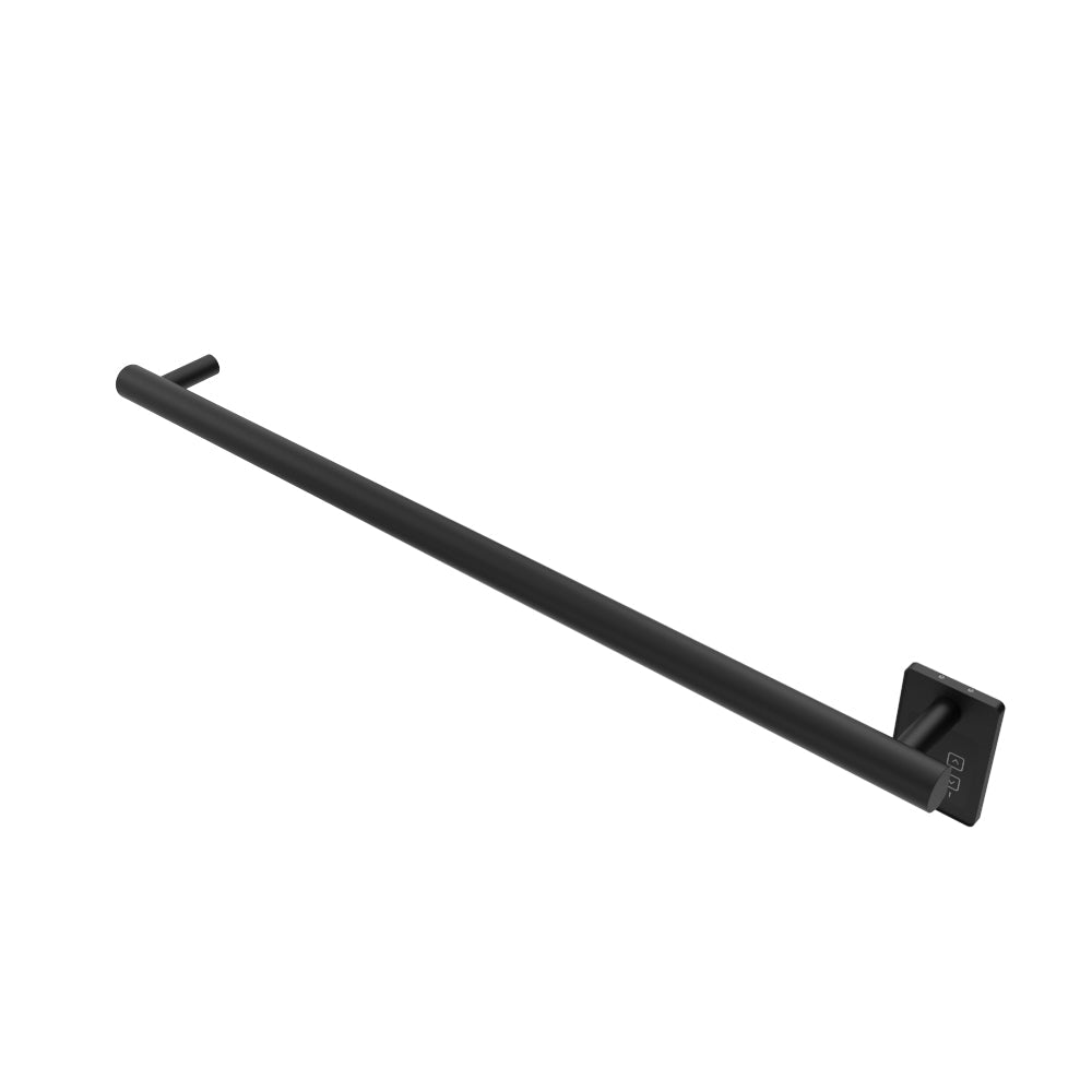 Amba Modello I Round 40" Hardwired Single Bar Matte Black Towel Warmer