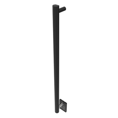 Amba Modello I Round 40" Hardwired Single Bar Matte Black Towel Warmer