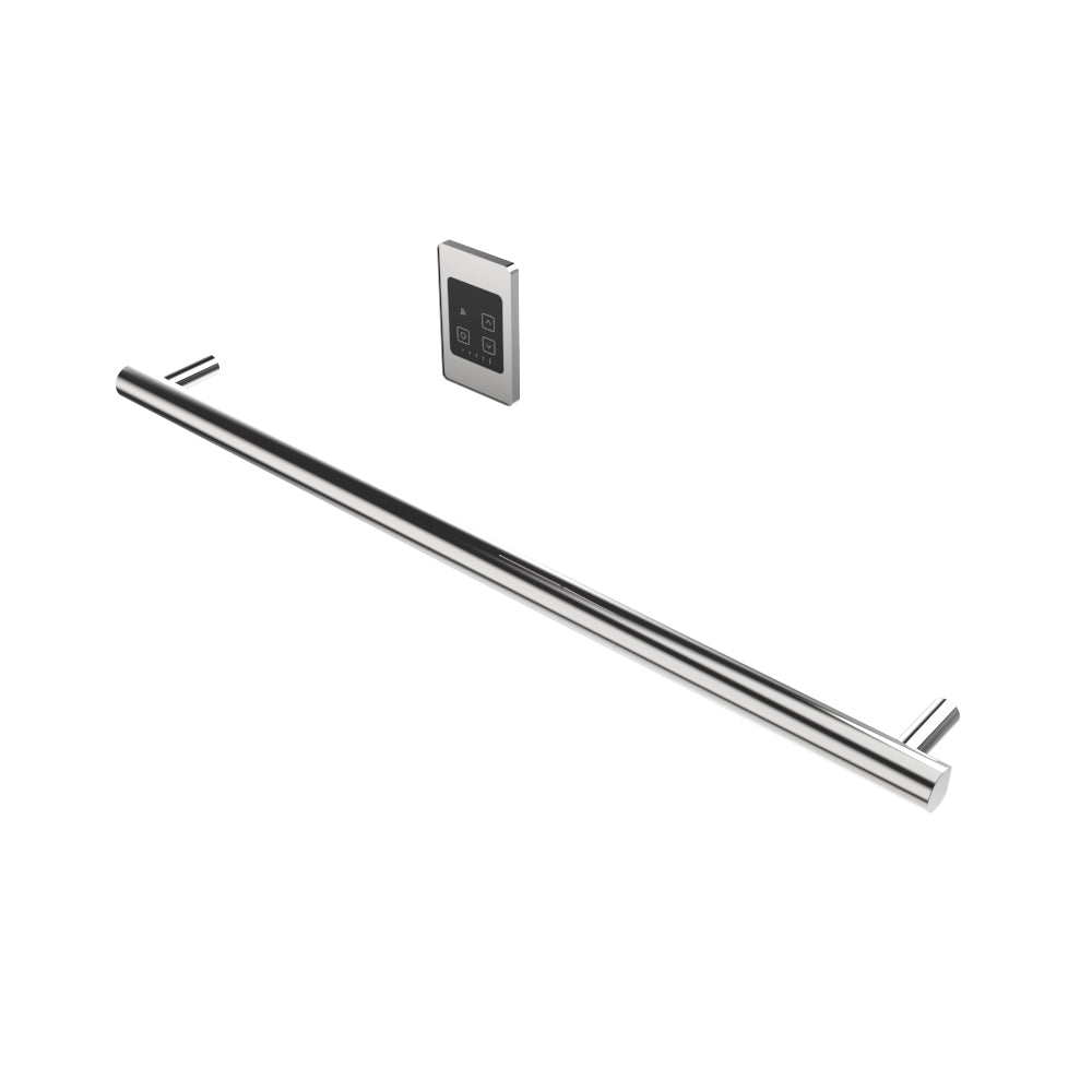 Amba Modello I Round 40" Hardwired Single Bar Polished Stainless Steel Towel Warmer