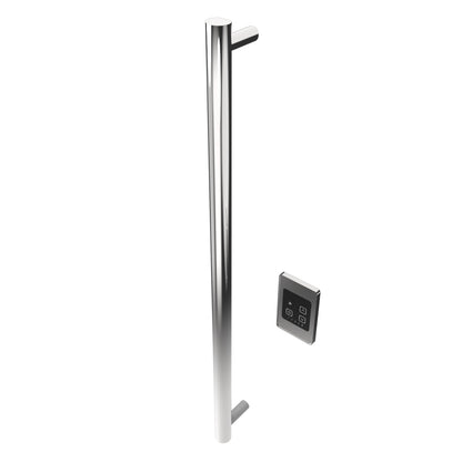 Amba Modello I Round 40" Hardwired Single Bar Polished Stainless Steel Towel Warmer