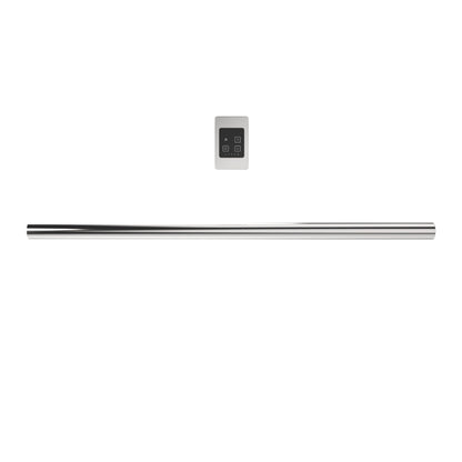 Amba Modello I Round 40" Hardwired Single Bar Polished Stainless Steel Towel Warmer