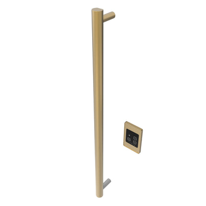 Amba Modello I Round 40" Hardwired Single Bar Satin Brass Towel Warmer