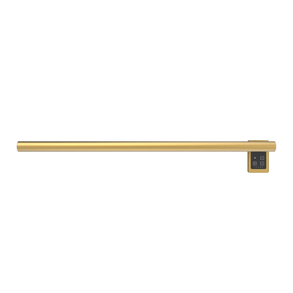 Amba Modello I Round 40" Hardwired Single Bar Satin Brass Towel Warmer