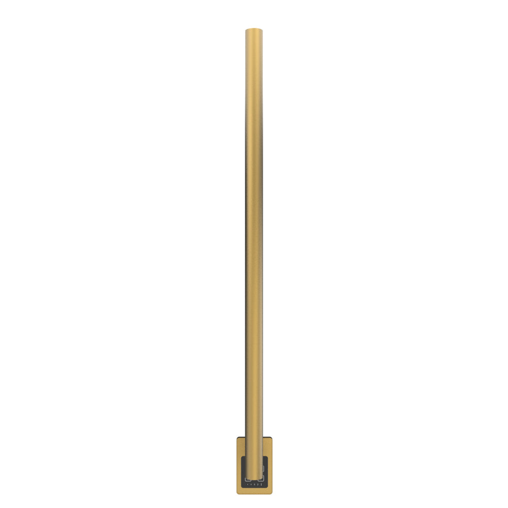 Amba Modello I Round 40" Hardwired Single Bar Satin Brass Towel Warmer