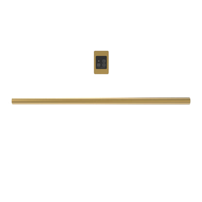 Amba Modello I Round 40" Hardwired Single Bar Satin Brass Towel Warmer