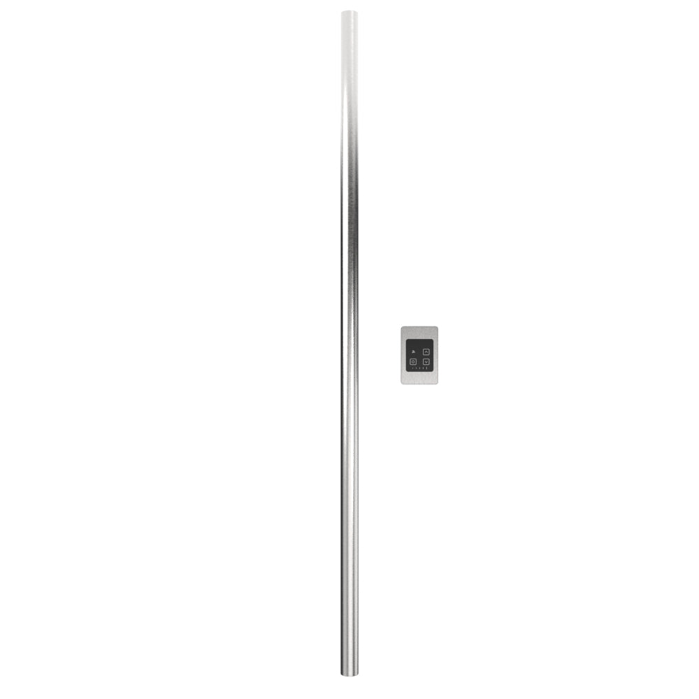 Amba Modello I Round 59" Hardwired Single Bar Brushed Stainless Steel Towel Warmer