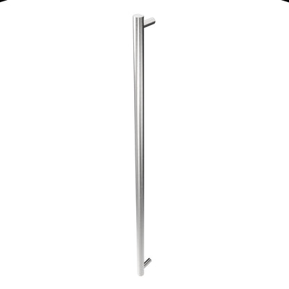 Amba Modello I Round 59" Hardwired Single Bar Brushed Stainless Steel Towel Warmer