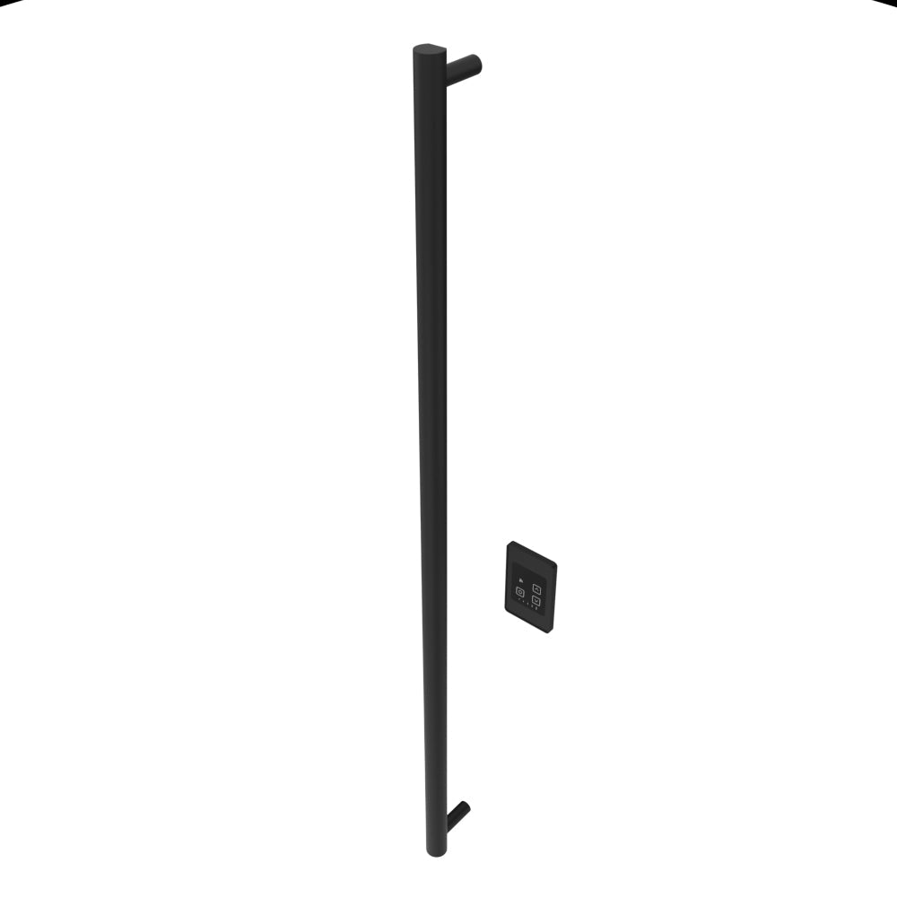 Amba Modello I Round 59" Hardwired Single Bar Matte Black Towel Warmer