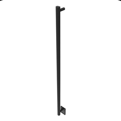 Amba Modello I Round 59" Hardwired Single Bar Matte Black Towel Warmer