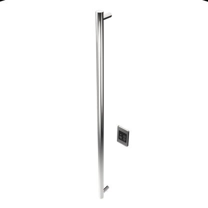 Amba Modello I Round 59" Hardwired Single Bar Polished Stainless Steel Towel Warmer