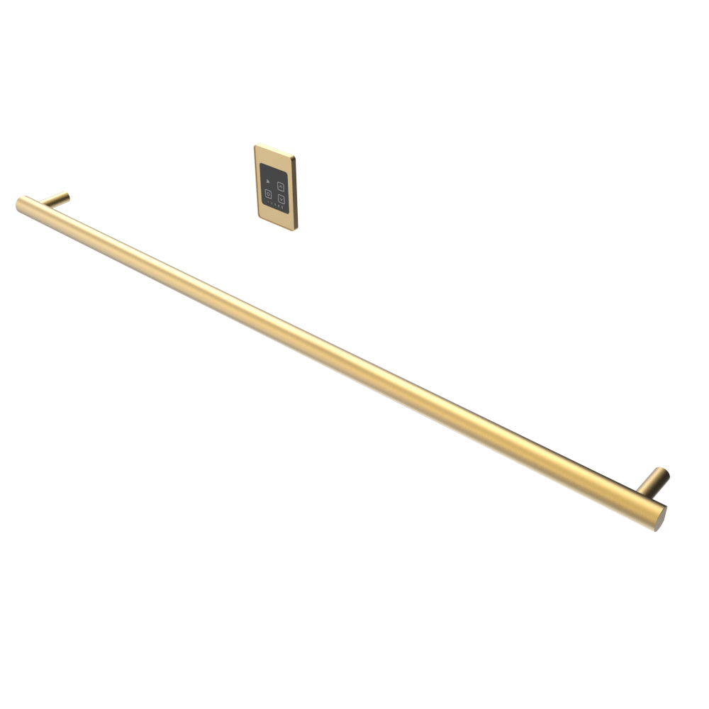 Amba Modello I Round 59" Hardwired Single Bar Satin Brass Towel Warmer