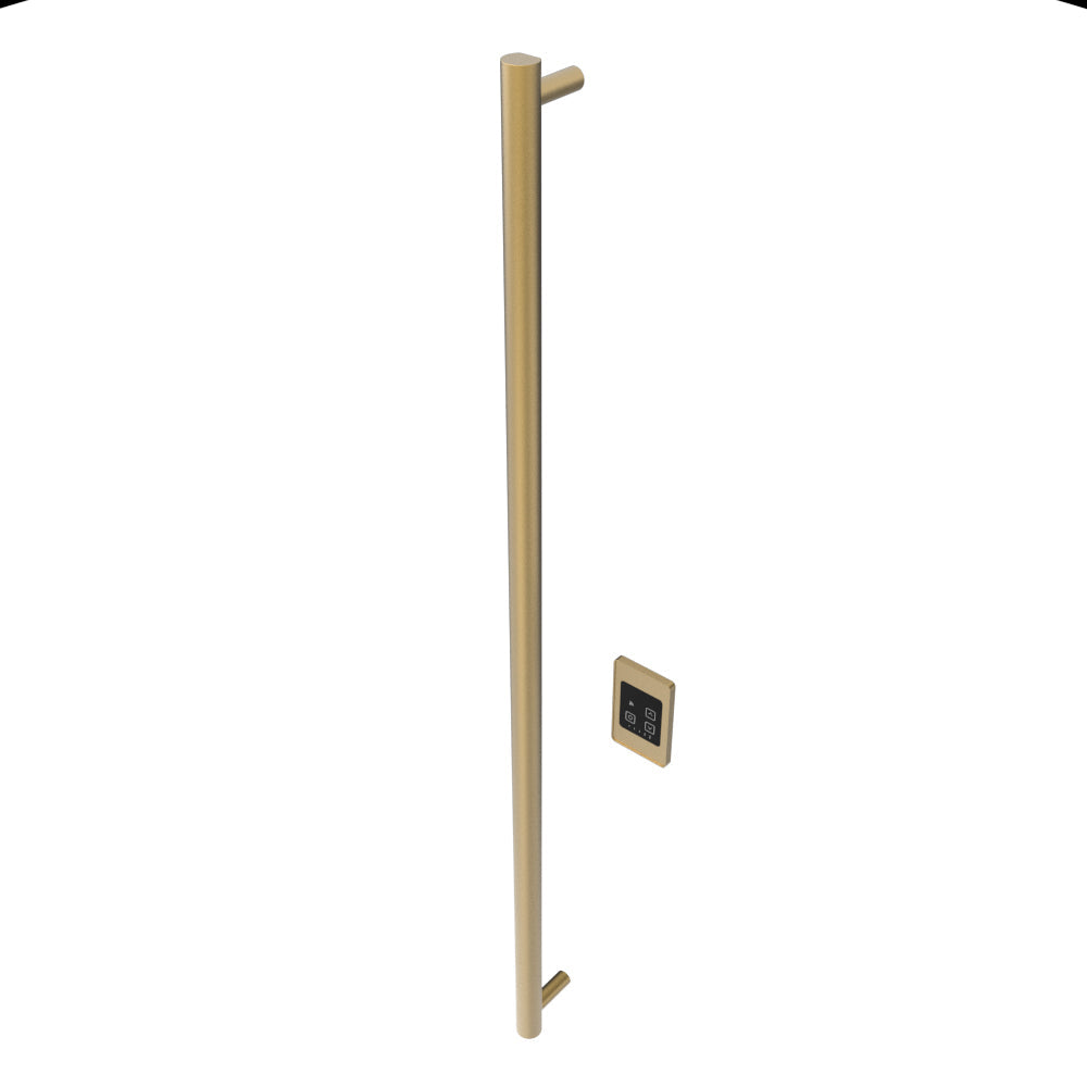 Amba Modello I Round 59" Hardwired Single Bar Satin Brass Towel Warmer