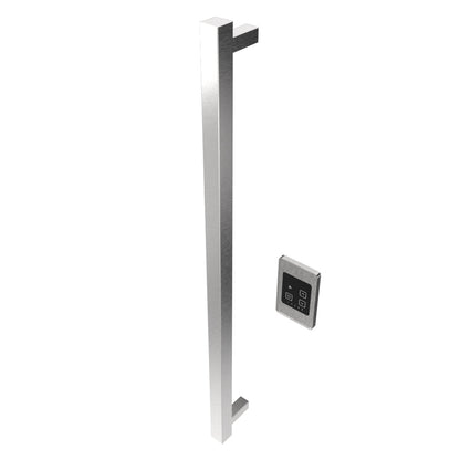 Amba Modello I Square 40" Hardwired Single Bar Brushed Stainless Steel Towel Warmer