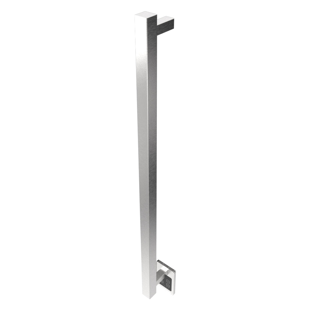 Amba Modello I Square 40" Hardwired Single Bar Brushed Stainless Steel Towel Warmer